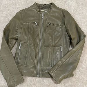 Genuine leather bomber jacket - Michael Kors